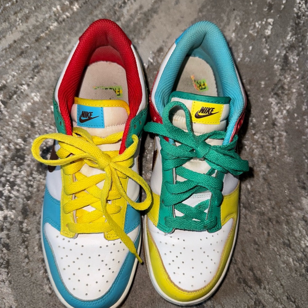 Nike Kids Red, Yellow, and Blue Sneakers
